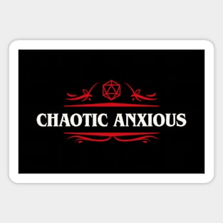 Chaotic Anxious Funny Tabletop RPG Alignment Magnet